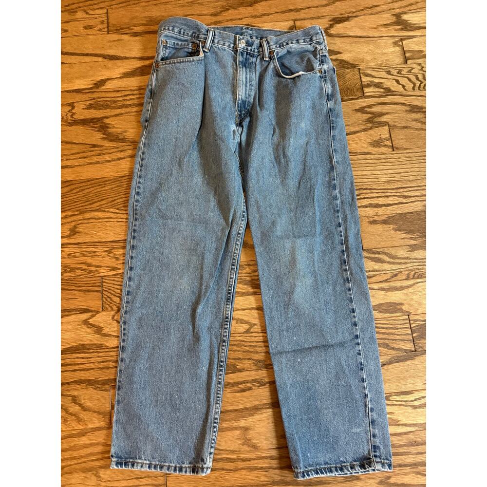 Mens Levis 550 W 34 L 3 -  34x30 Medium Wash Denim Straight Leg Pants GUC Cotton